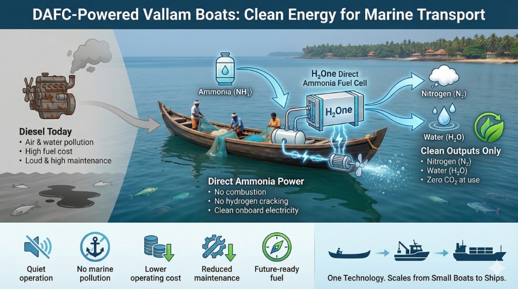 DAFC-Powered Vallam Boats: Clean Energy for Marine Transport